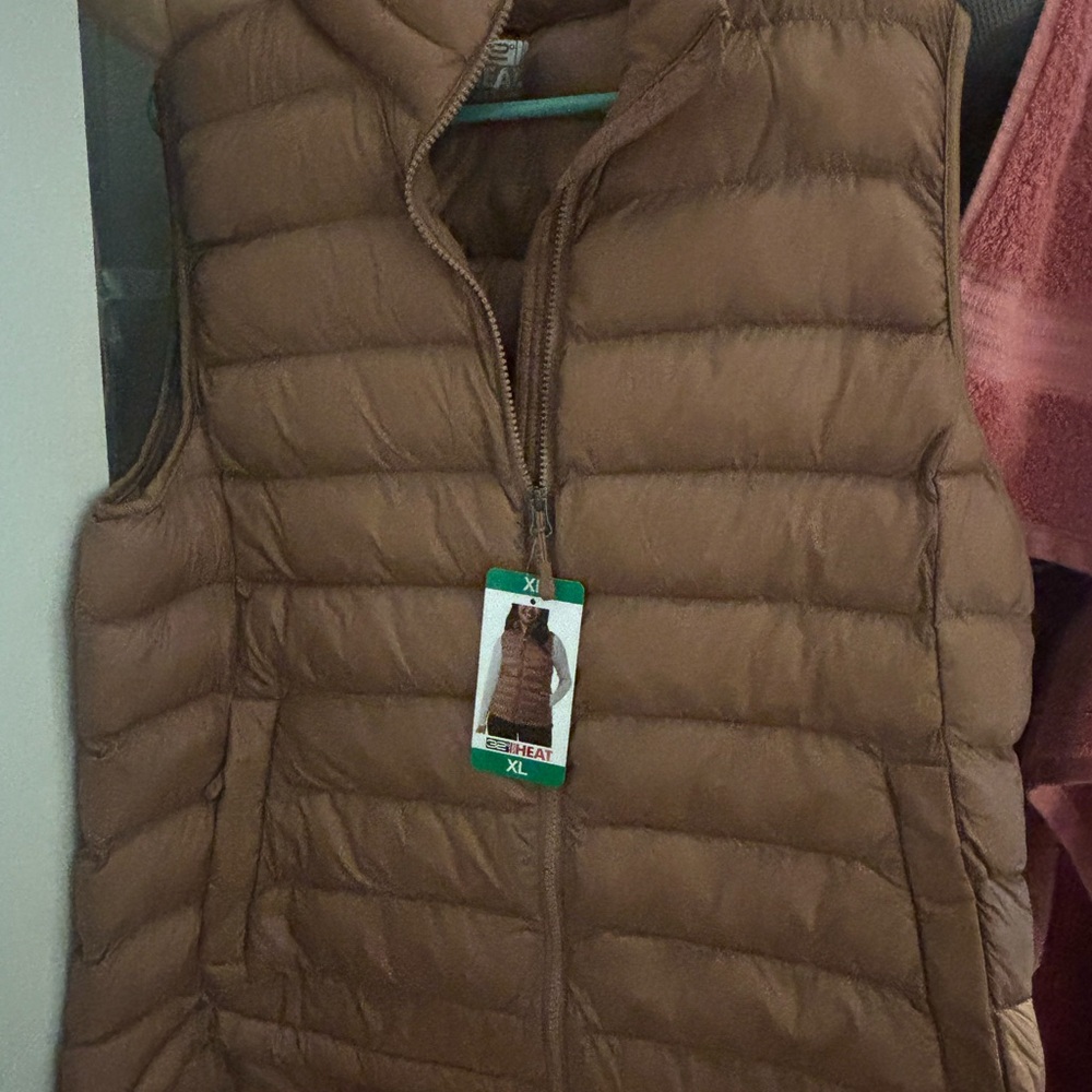 Brown Puffer Vest